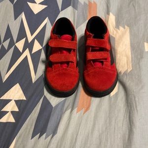 Red toddler Velcro vans